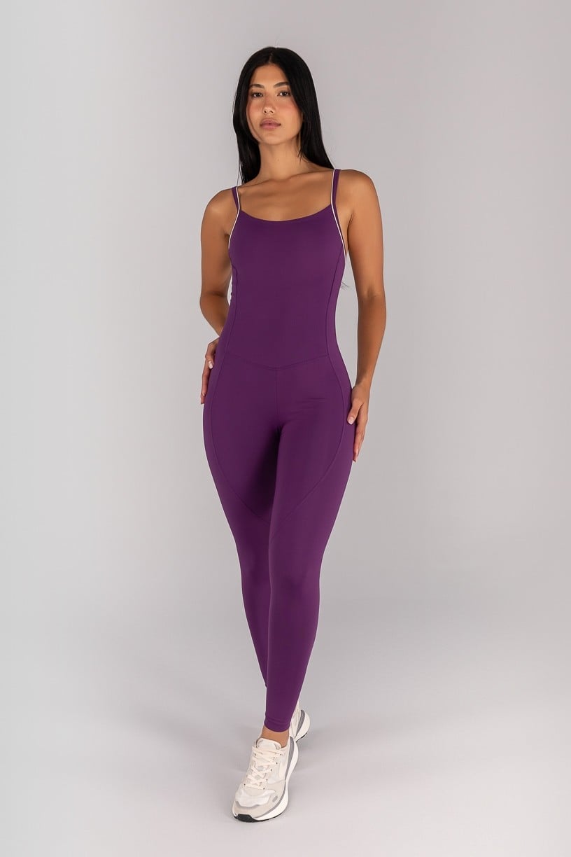 Standard Jumpsuit (Amethyst / Off-White)